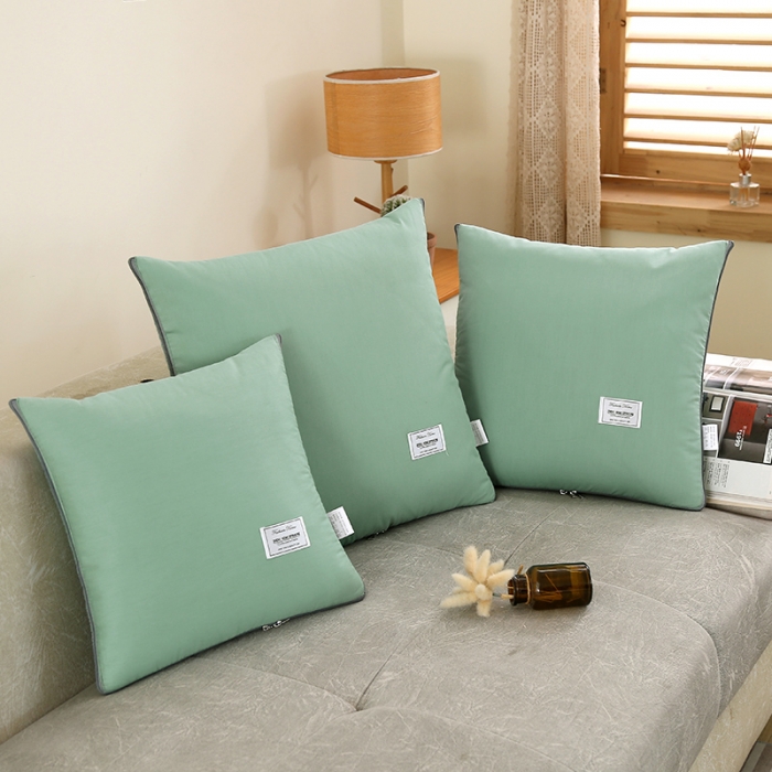 91家纺网 家纺一手货源 找家纺 照世家纺 2022新款13372全棉贴布绣系列抱枕被 绿色