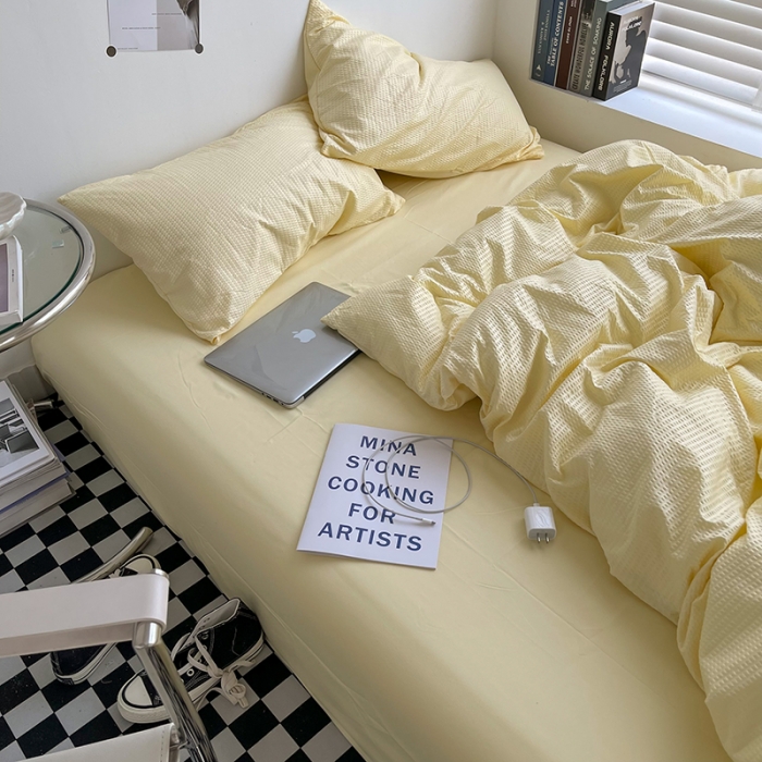 91家纺网 家纺一手货源 找家纺 （总）曼谷 新款泡泡四件套博主同款立体小泡芙四件套