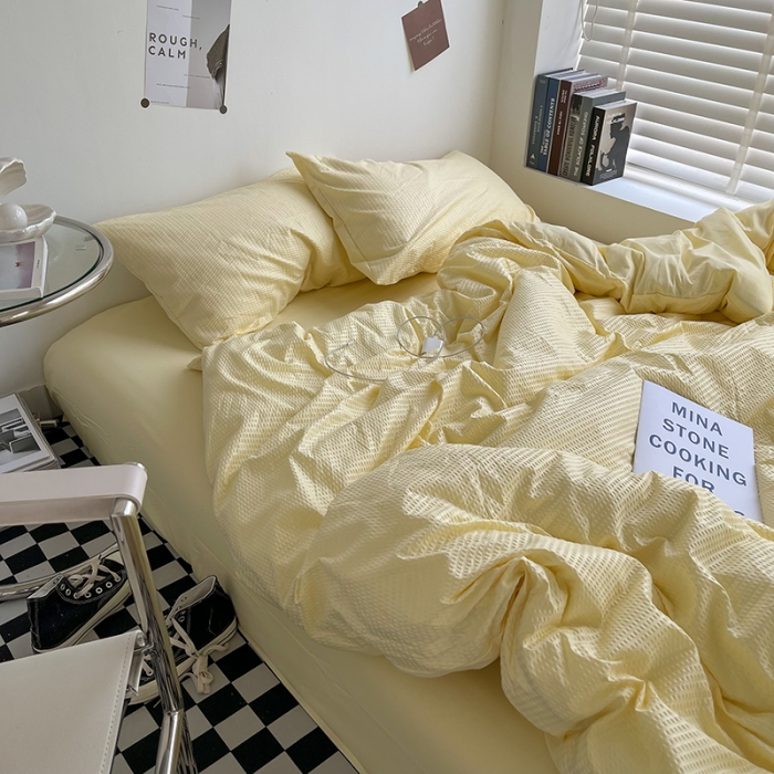 91家纺网 家纺一手货源 找家纺 （总）曼谷 新款泡泡四件套博主同款立体小泡芙四件套