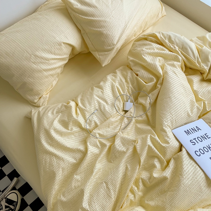 91家纺网 家纺一手货源 找家纺 （总）曼谷 新款泡泡四件套博主同款立体小泡芙四件套