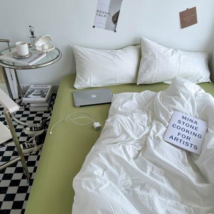 曼谷 新款泡泡四件套博主同款立体小泡芙四件套 奶绿泡泡