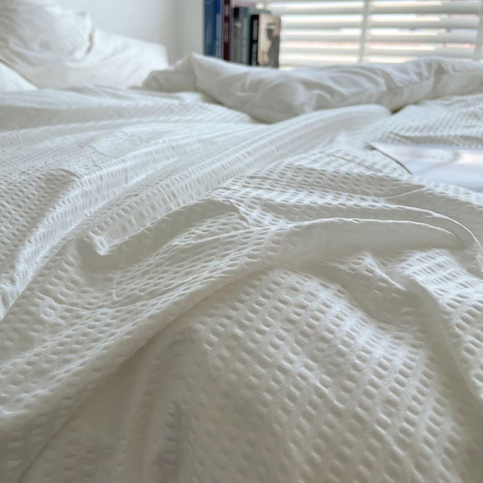 91家纺网 家纺一手货源 找家纺 曼谷 新款泡泡四件套博主同款立体小泡芙四件套 奶油泡泡