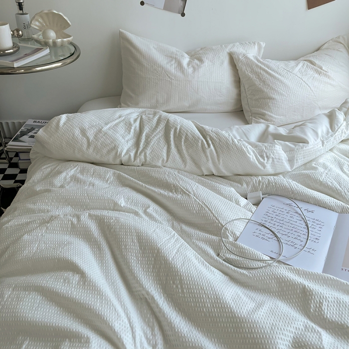 91家纺网 家纺一手货源 找家纺 曼谷 新款泡泡四件套博主同款立体小泡芙四件套 奶油泡泡