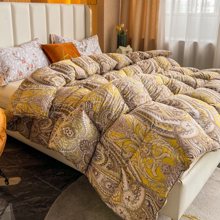 91家纺网 家纺一手货源 找家纺 织梦人羽绒被95级鹅绒120支全棉活性印花大量现货 奢羽金