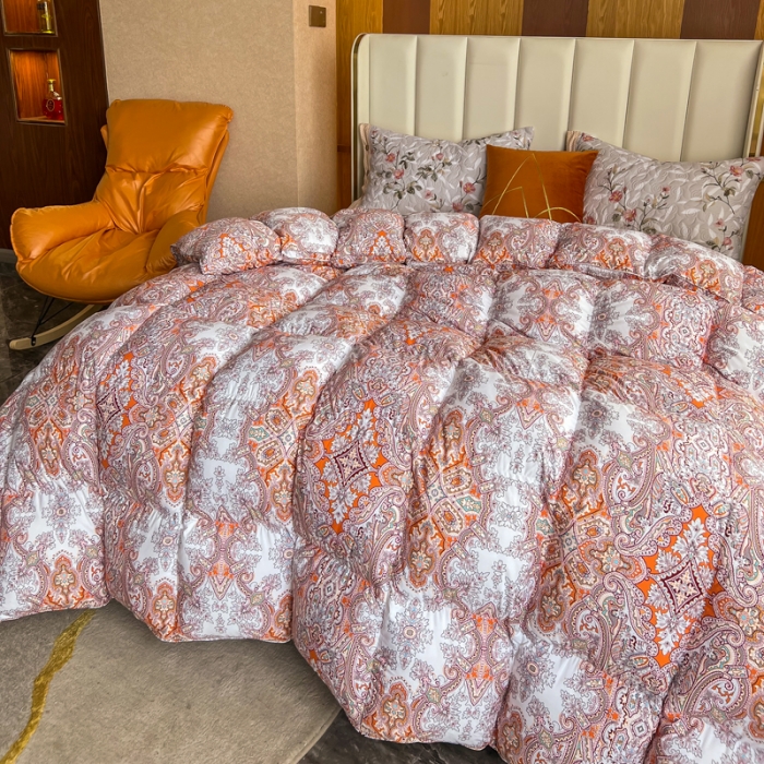 91家纺网 家纺一手货源 找家纺 织梦人羽绒被95级鹅绒120支全棉活性印花大量现货 琉璃