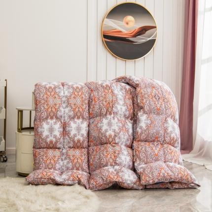 织梦人羽绒被95级鹅绒120支全棉活性印花大量现货 琉璃