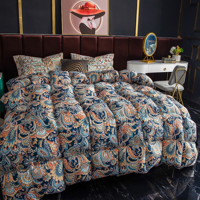 91家纺网 家纺一手货源 找家纺 织梦人羽绒被花型95级鹅绒120支全棉活性印花大量现货艾伯特