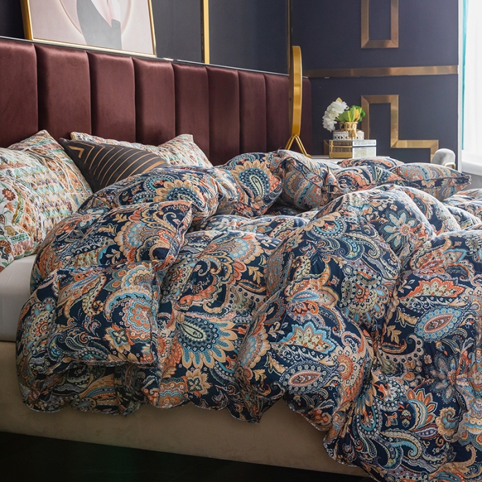 91家纺网 家纺一手货源 找家纺 织梦人羽绒被花型95级鹅绒120支全棉活性印花大量现货艾伯特