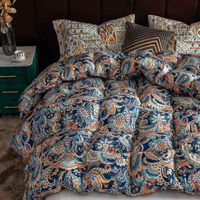 91家纺网 家纺一手货源 找家纺 织梦人羽绒被花型95级鹅绒120支全棉活性印花大量现货艾伯特