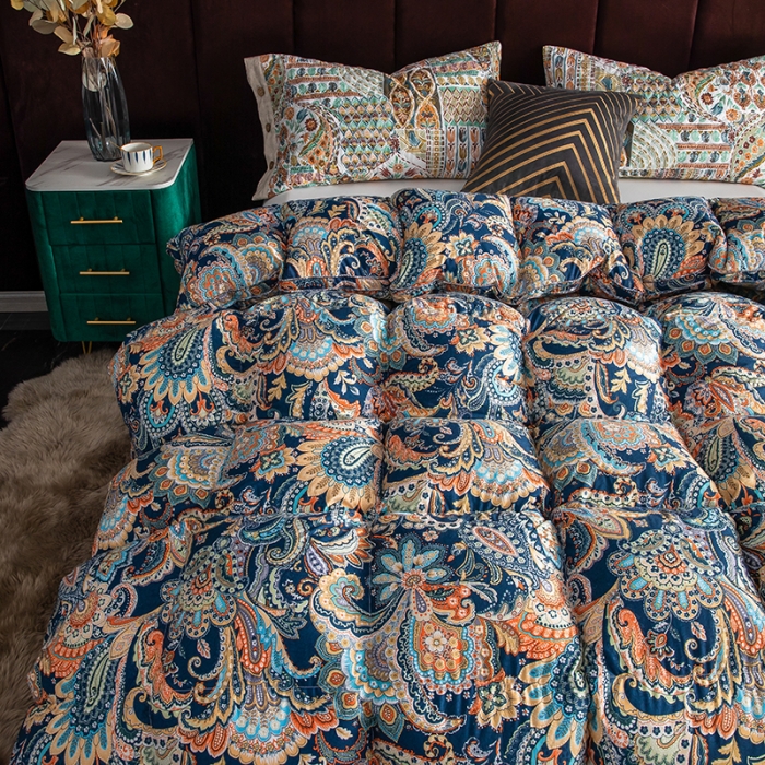 91家纺网 家纺一手货源 找家纺 织梦人羽绒被花型95级鹅绒120支全棉活性印花大量现货艾伯特