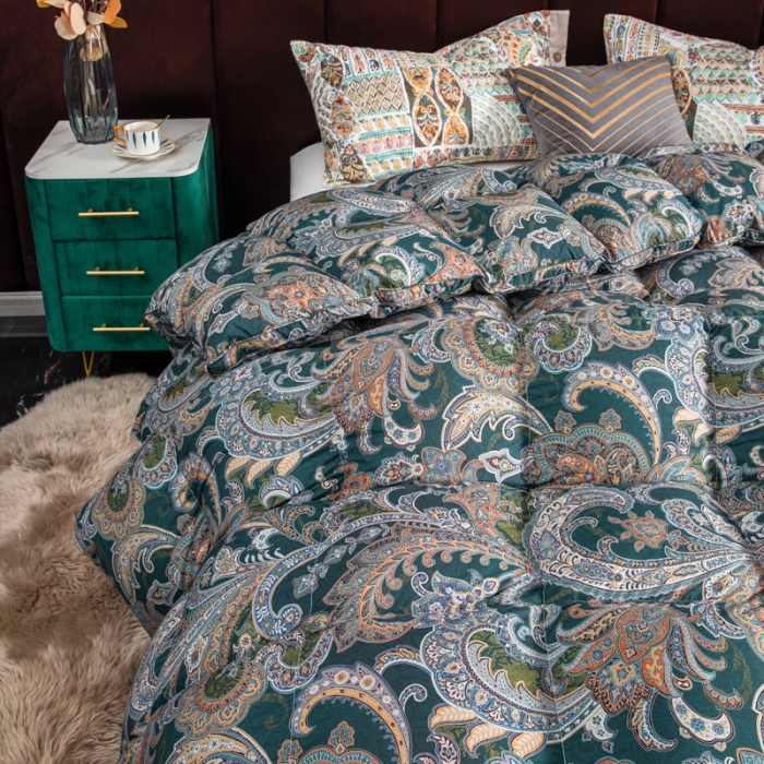 91家纺网 家纺一手货源 找家纺 织梦人羽绒被花型95级鹅绒被120支全棉活性印花现货欧格斯