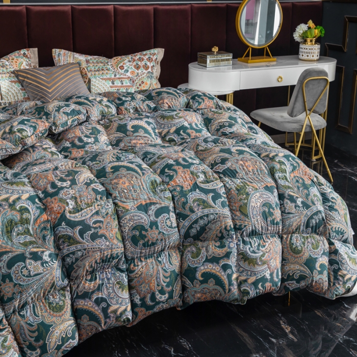 91家纺网 家纺一手货源 找家纺 织梦人羽绒被花型95级鹅绒被120支全棉活性印花现货欧格斯