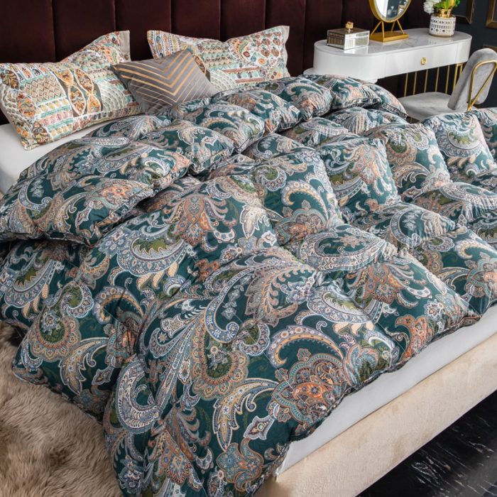 91家纺网 家纺一手货源 找家纺 织梦人羽绒被花型95级鹅绒被120支全棉活性印花现货欧格斯