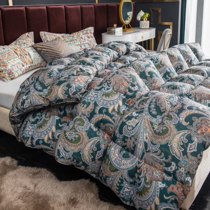 91家纺网 家纺一手货源 找家纺 织梦人羽绒被花型95级鹅绒被120支全棉活性印花现货欧格斯