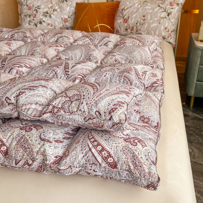 91家纺网 家纺一手货源 找家纺 织梦人羽绒被95级鹅绒被120支全棉活性印花现货威尔思汀