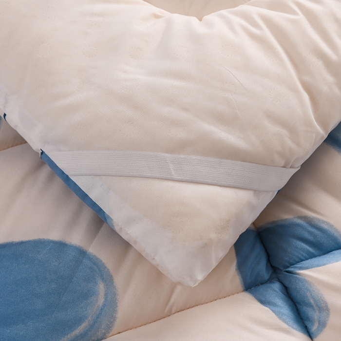 91家纺网 家纺一手货源 找家纺 富威堡家纺2023新款亲肤棉印花床垫 爱心兔