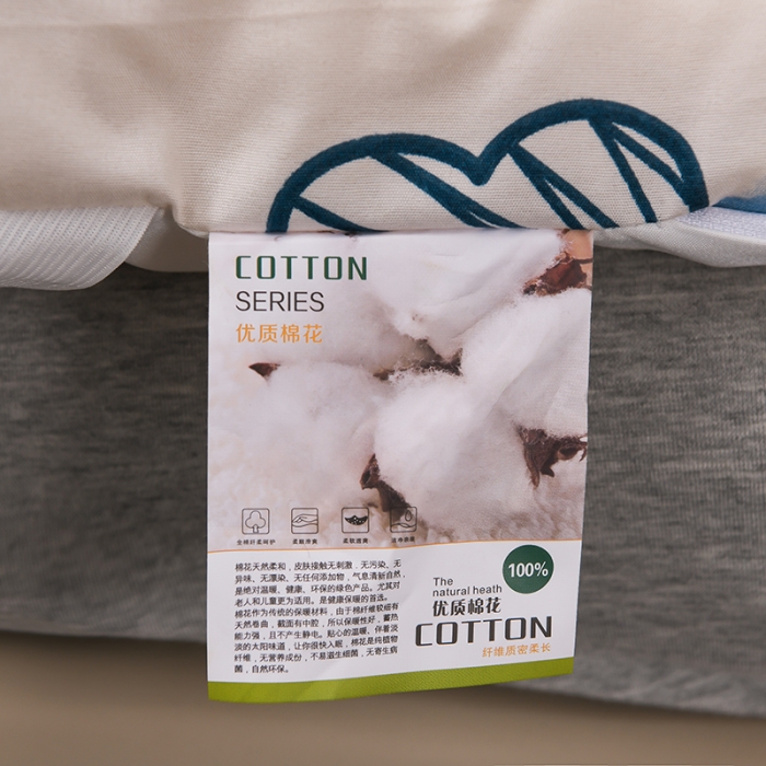 91家纺网 家纺一手货源 找家纺 富威堡家纺2023新款亲肤棉印花床垫 爱心兔