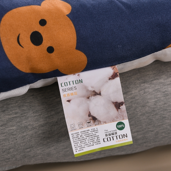 91家纺网 家纺一手货源 找家纺 富威堡家纺2023新款亲肤棉印花床垫 卡通熊