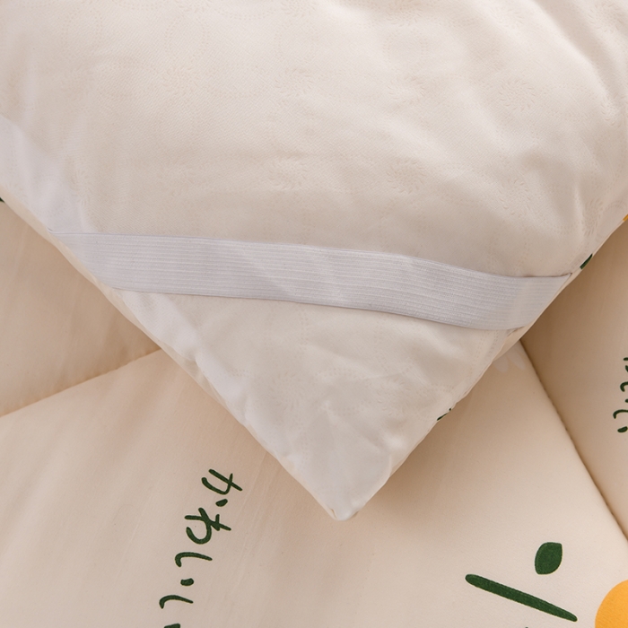 91家纺网 家纺一手货源 找家纺 富威堡家纺2023新款亲肤棉印花床垫 郁金香米