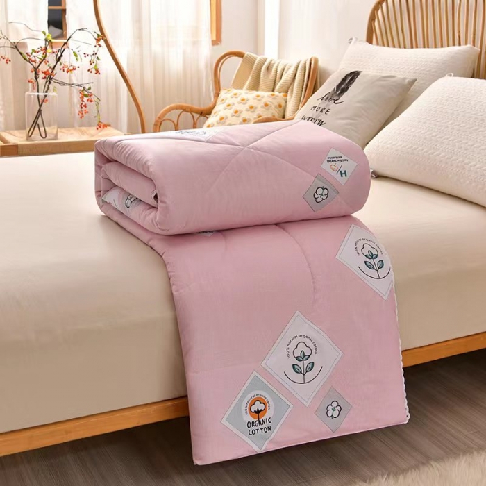 91家纺网 家纺一手货源 找家纺 富威堡2023新款棉花被子新疆棉-粉