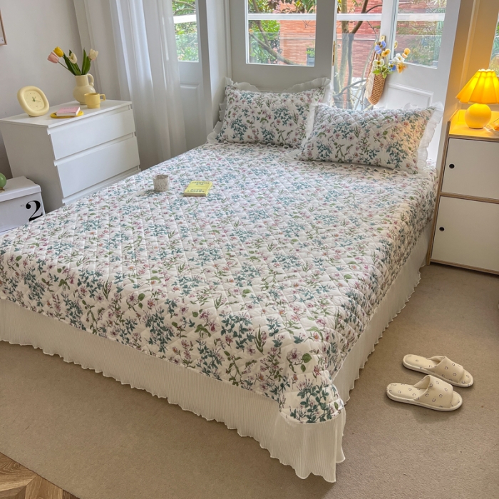 91家纺网 家纺一手货源 找家纺 淑女公社家纺 2022新款四季多功能全夹棉四件套 初见