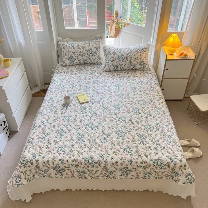 91家纺网 家纺一手货源 找家纺 淑女公社家纺 2022新款四季多功能全夹棉四件套 初见