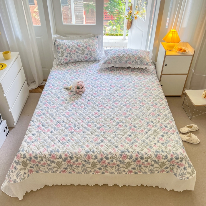 91家纺网 家纺一手货源 找家纺 淑女公社家纺 2022新款四季多功能全夹棉四件套 芳华