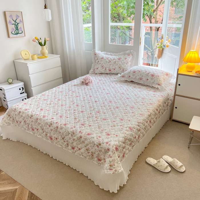 91家纺网 家纺一手货源 找家纺 淑女公社家纺 2022新款四季多功能全夹棉四件套 花期