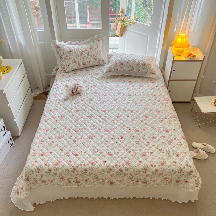 91家纺网 家纺一手货源 找家纺 淑女公社家纺 2022新款四季多功能全夹棉四件套 花期