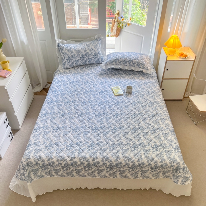 91家纺网 家纺一手货源 找家纺 淑女公社家纺 2022新款四季多功能全夹棉四件套 似水流年