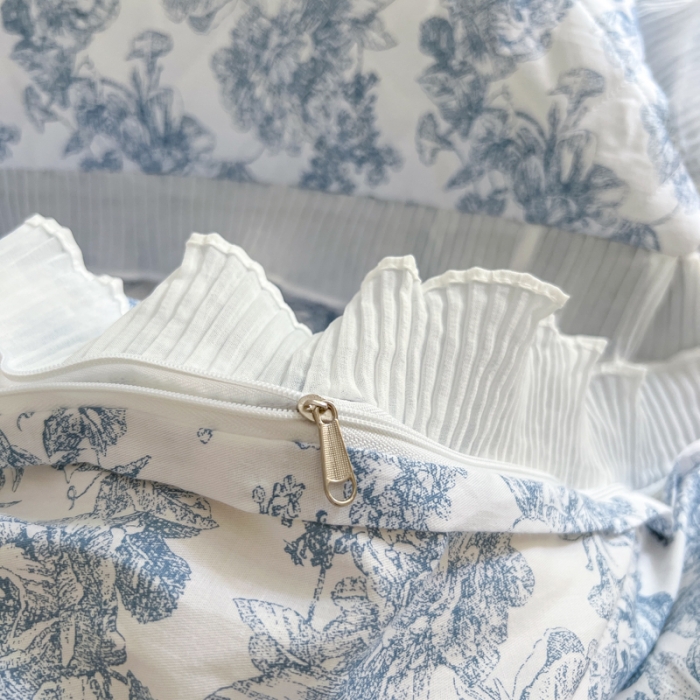 91家纺网 家纺一手货源 找家纺 淑女公社家纺 2022新款四季多功能全夹棉四件套 似水流年