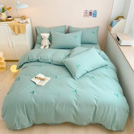 91家纺网 家纺一手货源 找家纺 静家居 202440sA类水洗棉米奇刺绣四件套 米奇咖咖