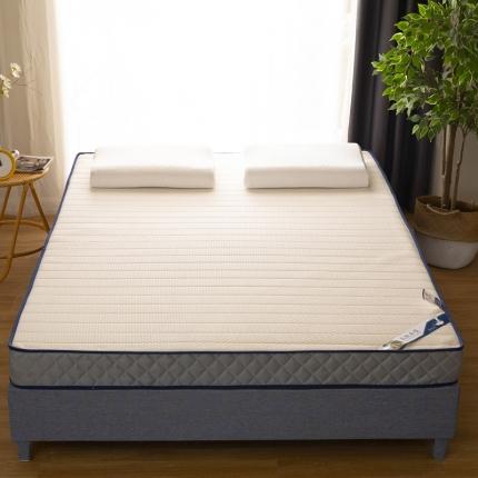 91家纺网 家纺一手货源 找家纺 暖季 2025新款双包边立体乳胶床垫 白色经典-灰