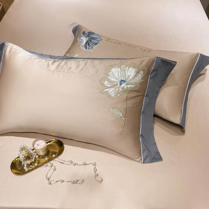 91家纺网 家纺一手货源 找家纺 200支新款长绒棉宽边刺绣四件套