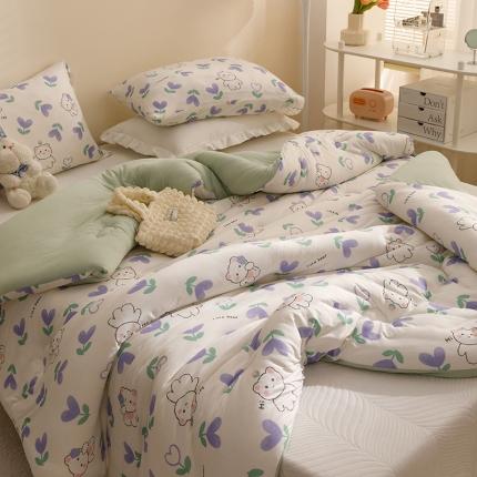 91家纺网 家纺一手货源 找家纺 （总）有货 2022新款秋冬益生菌豆奶被被子冬被春秋被