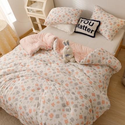 有货 2022新款秋冬益生菌豆奶被 粉黛