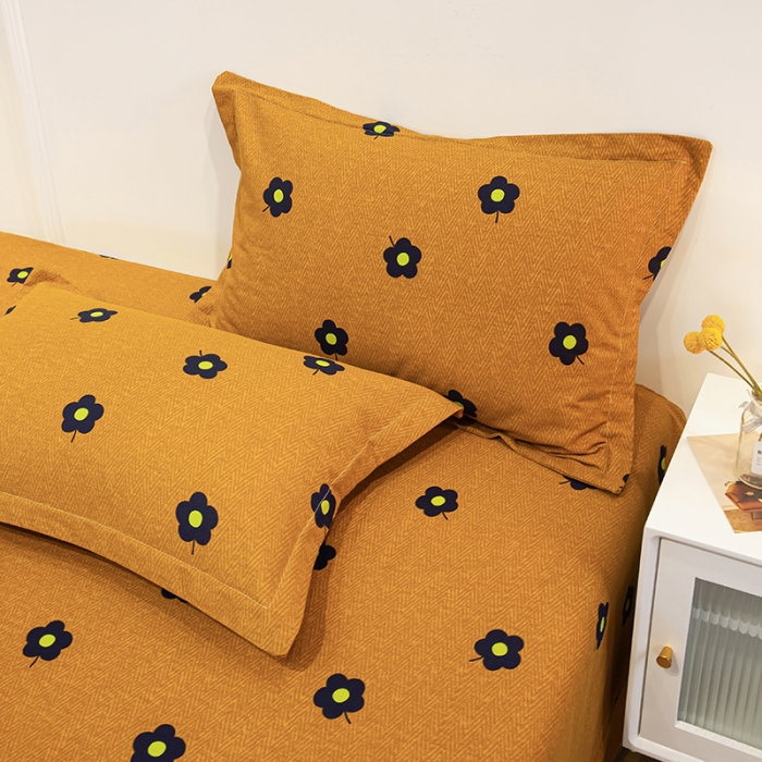 91家纺网 家纺一手货源 找家纺 涵宸 2022新款全棉磨毛印花款系列-单品枕套 蓝影花一对