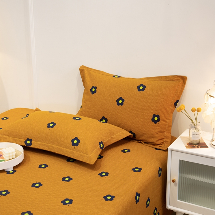 91家纺网 家纺一手货源 找家纺 涵宸 2022新款全棉磨毛印花款系列-单品枕套 蓝影花一对