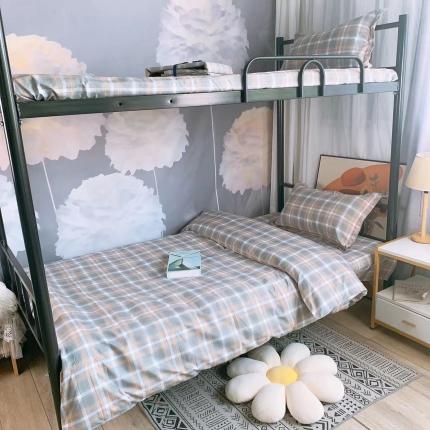 91家纺网 家纺一手货源 找家纺 预言 2022新款全棉三件套学生宿舍超柔活性磨毛 枚丽莎桔