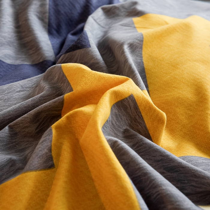 91家纺网 家纺一手货源 找家纺 涵宸 2022新款全棉磨毛印花款系列-四件套 泓波-四件套