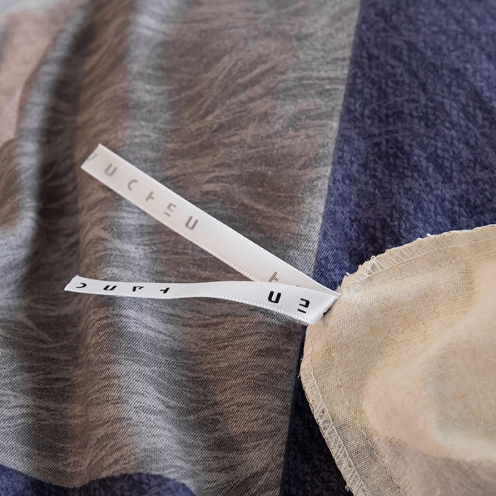 91家纺网 家纺一手货源 找家纺 涵宸 2022新款全棉磨毛印花款系列-四件套 泓波-四件套