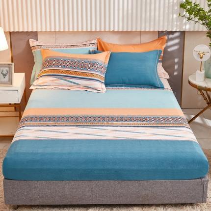 91家纺网 家纺一手货源 找家纺 （总1）安逸家纺 新款全棉床笠加厚生态磨毛床罩学生床笠纯棉单床笠