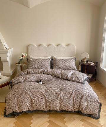 91家纺网 家纺一手货源 找家纺 （总）汇庭 2022新款艾莎四件套棚拍