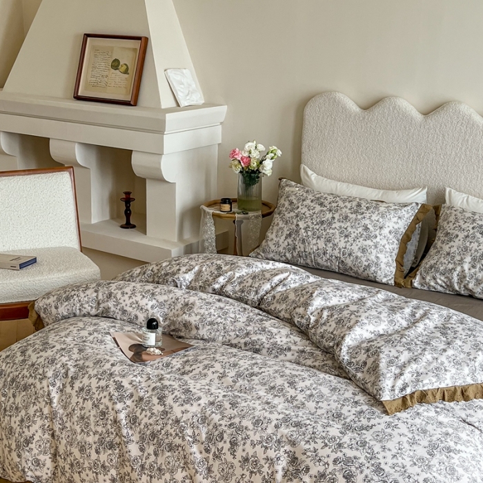 91家纺网 家纺一手货源 找家纺 汇庭 2022新款艾莎四件套棚拍 安莉