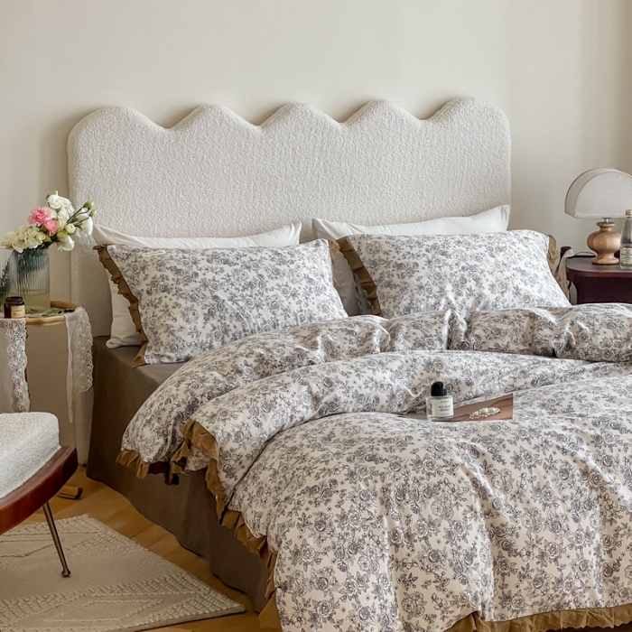 91家纺网 家纺一手货源 找家纺 汇庭 2022新款艾莎四件套棚拍 安莉