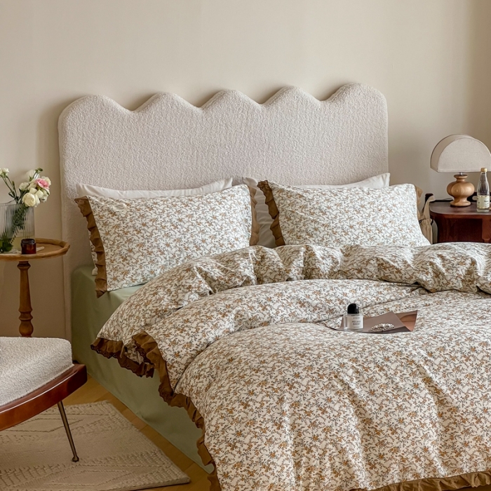 91家纺网 家纺一手货源 找家纺 汇庭 2022新款艾莎四件套棚拍 可可庄园