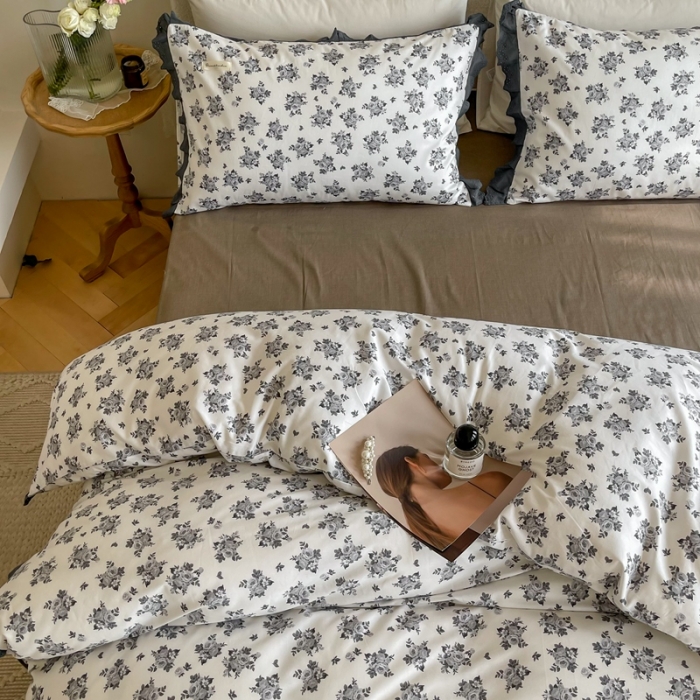 91家纺网 家纺一手货源 找家纺 汇庭 2022新款艾莎四件套棚拍 拉菲利