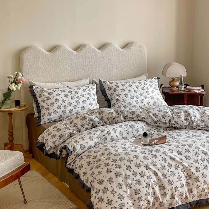 91家纺网 家纺一手货源 找家纺 汇庭 2022新款艾莎四件套棚拍 拉菲利