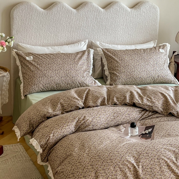 91家纺网 家纺一手货源 找家纺 汇庭 2022新款艾莎四件套棚拍 琳德