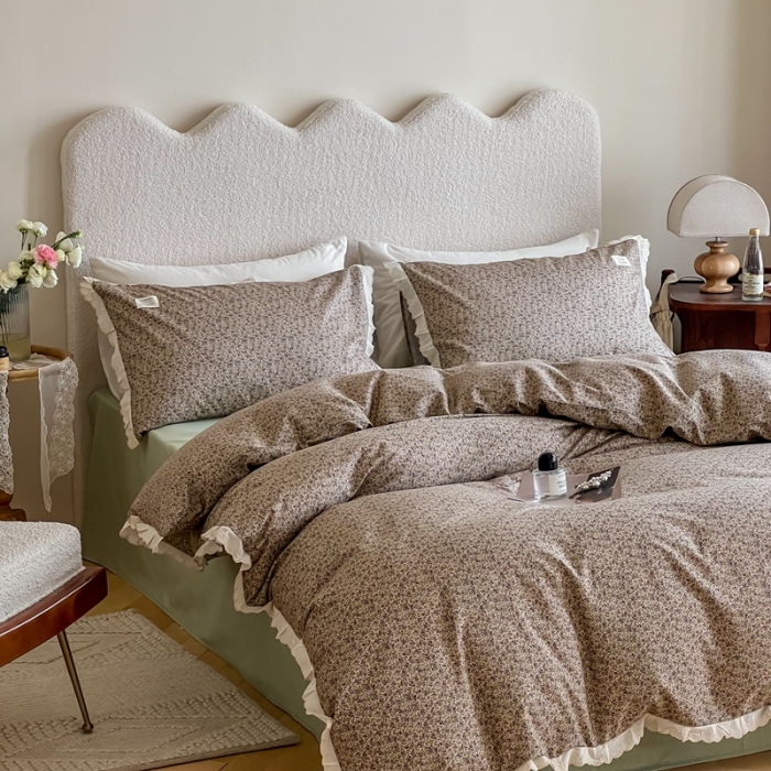 91家纺网 家纺一手货源 找家纺 汇庭 2022新款艾莎四件套棚拍 琳德